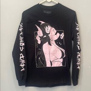 Black Long Sleeve Graphic Tee